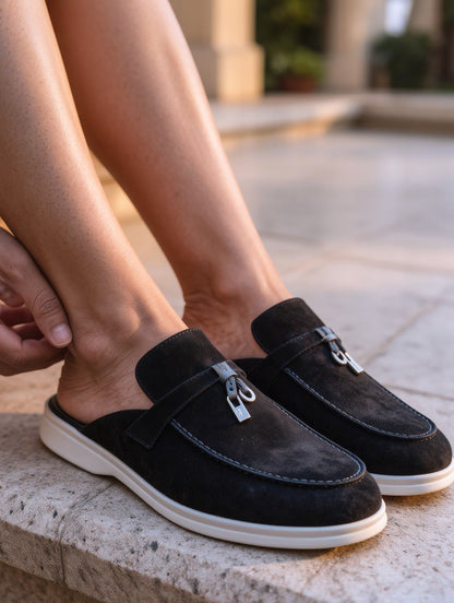 Heritage Breeze Leather Mules
 - By LAQUEZ.