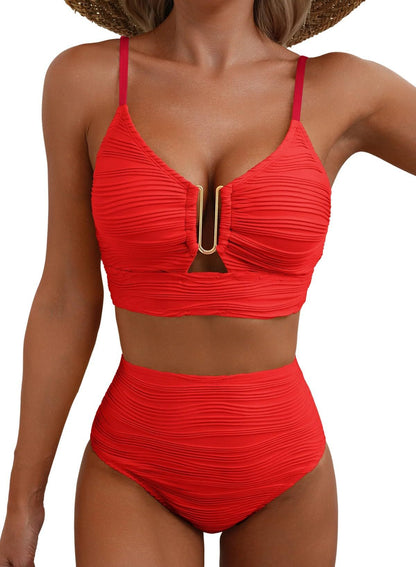BellaLace Sculpt™ High-Waist Bikini Set - By LAQUEZ.