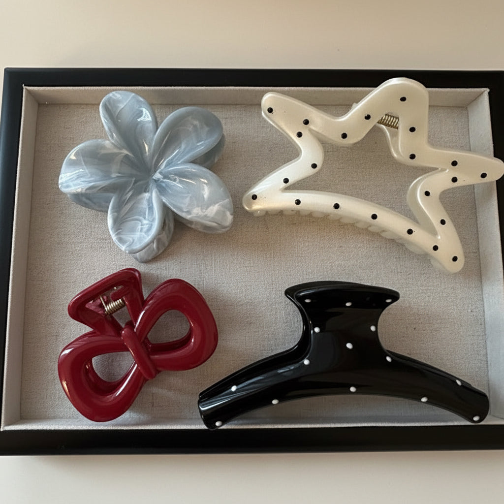 Japanese Blossom Hair Claw Clip - By LAQUEZ.