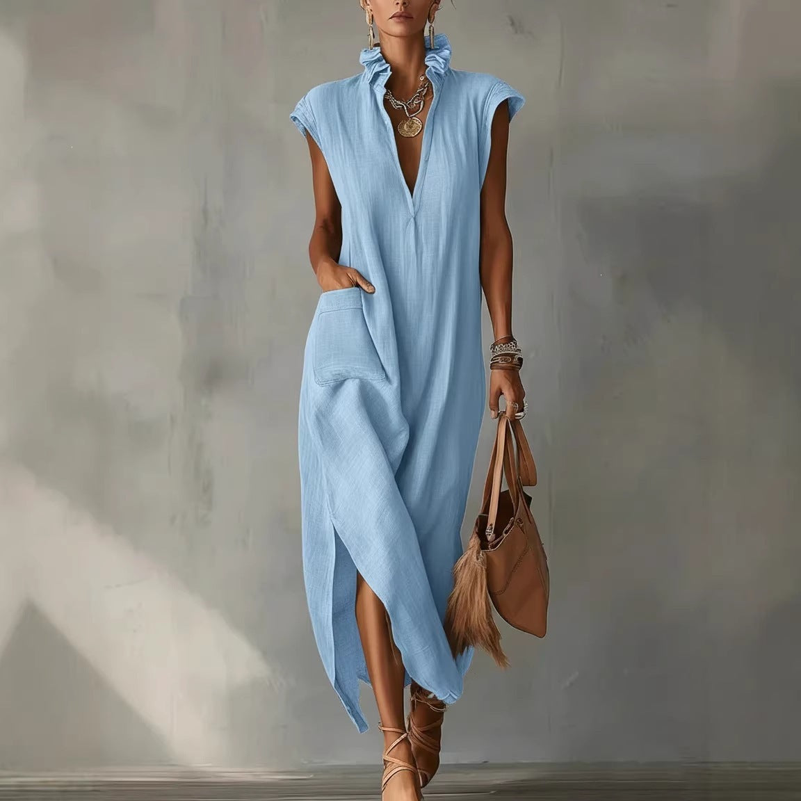 Coastal Breeze Maxi Dress – By LAQUEZ.